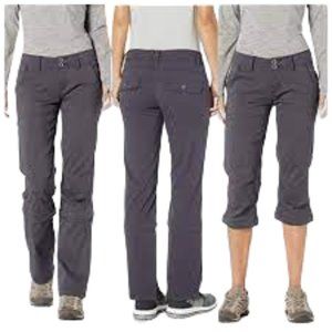 PRANA Halle Convertible Snap Hiking Pants in Coal SZ 10